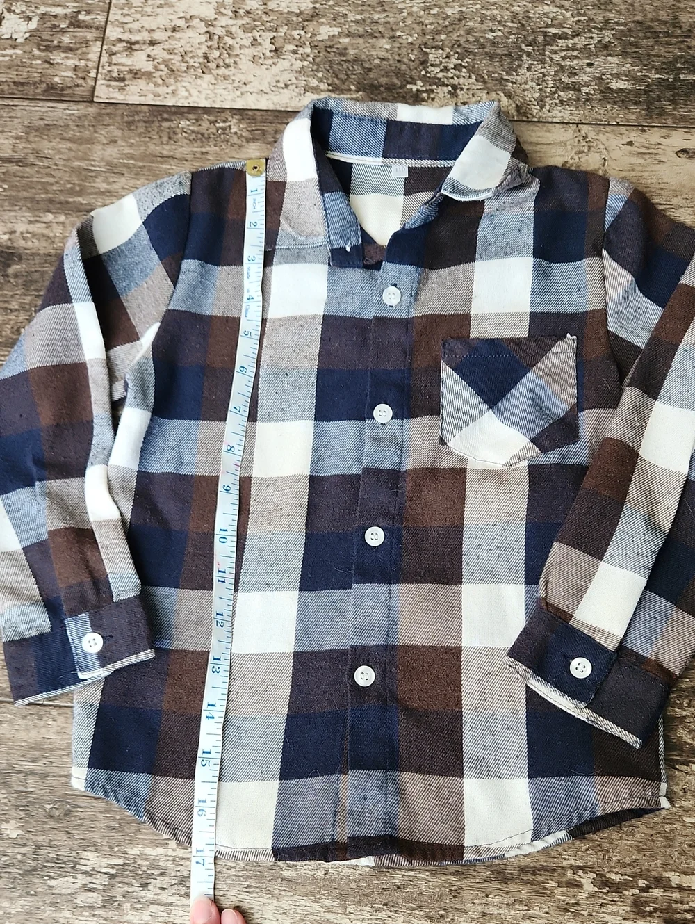 Boy's Long Sleeved Button Up Flannel Shirt